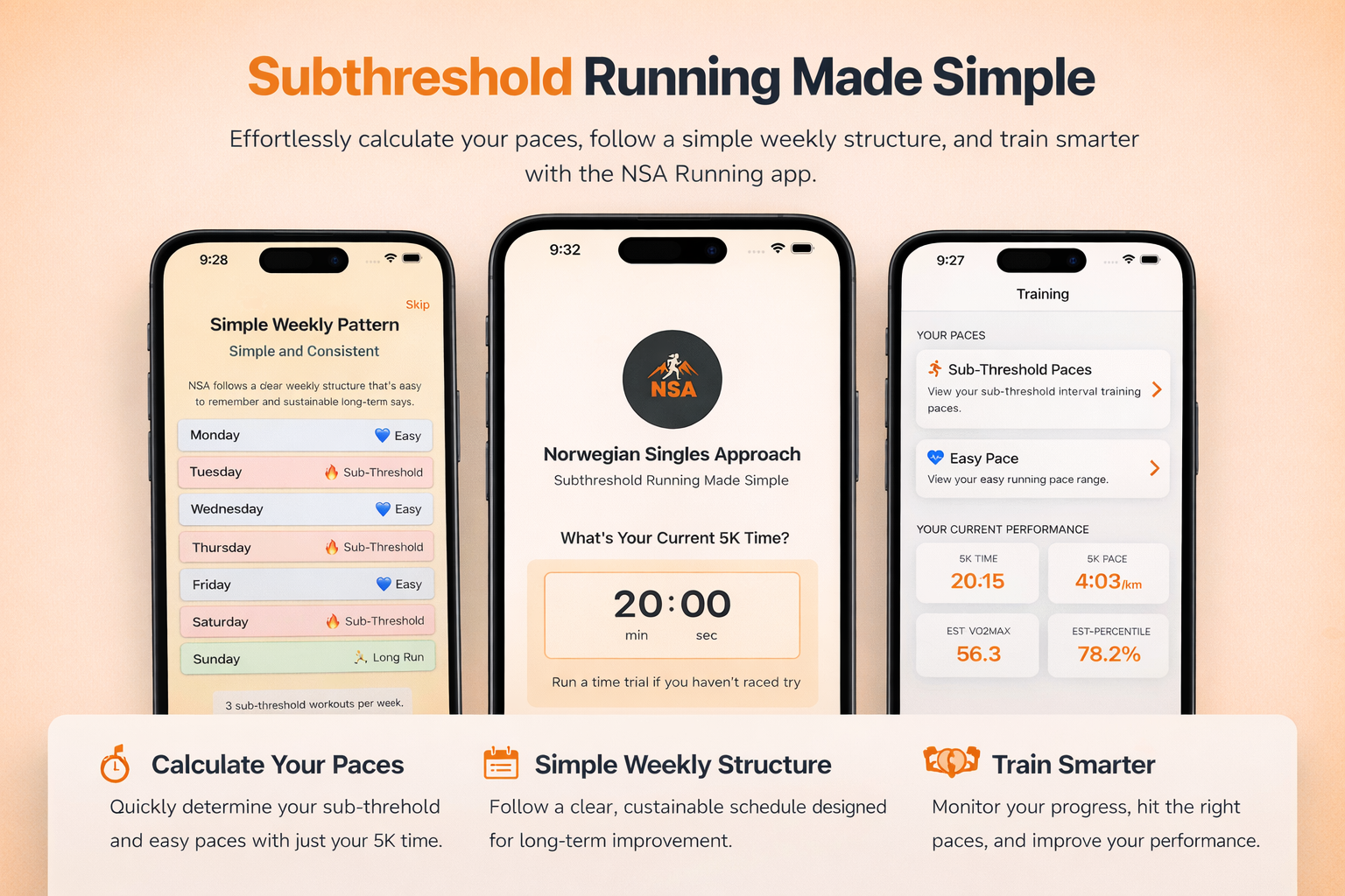 NSA Running App Screenshot